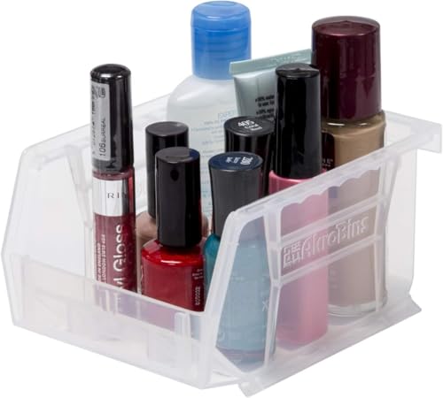 Akro-Mils 30210 AkroBins Plastic Storage Bins, 5"x4"x3", Clear, 24-Pack - color: Clear