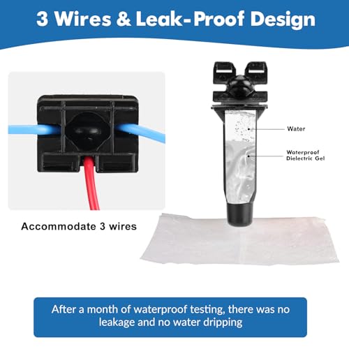 20 Pack Direct Bury Waterproof Wire Splice Kit with P11 Wire Nuts 18-10AWG, Electrical Wire Connectors for Landscape Light, Irrigation Valves, Wet Location Installation