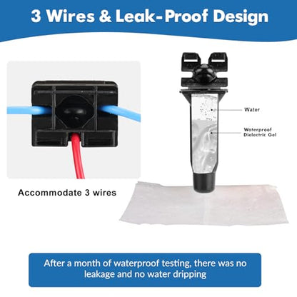 20 Pack Direct Bury Waterproof Wire Splice Kit with P11 Wire Nuts 18-10AWG, Electrical Wire Connectors for Landscape Light, Irrigation Valves, Wet Location Installation