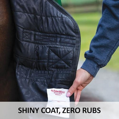 STORM SHIELD Classic II Mini Horse Turnout Blanket | Attached Neck Euro Fit | 1200D Ripstop Waterproof Protection | Contour Collar | Winter Horse Blanket - size: Horse Size 44, style: Sheet (no insulation)