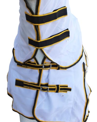 64" Horse Light Summer Spring Airflow Mesh Neck 73152 - color: Neck White Yellow Black, size: 64 inches