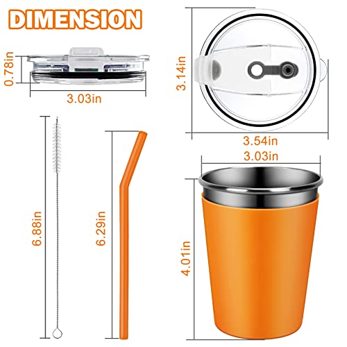 Kids Tumblers with Lids and Straws, Drinking Cup for Adults and Children - color: Blue/Green/Red/Purple/Orange