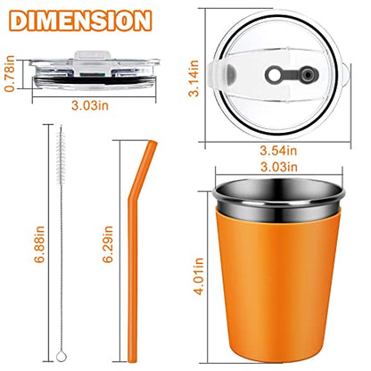 Kids Tumblers with Lids and Straws, Drinking Cup for Adults and Children - color: Blue/Green/Red/Purple/Orange