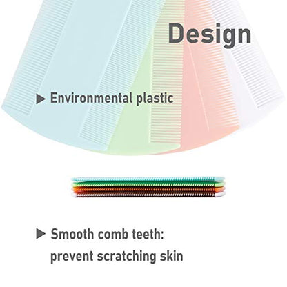 Flea Comb for Cats & Dogs, 4 Pcs Double Sided Lice Comb