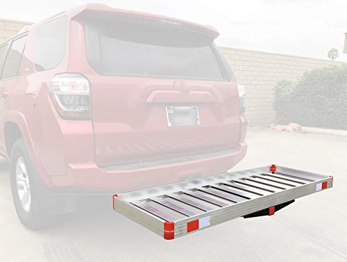 MaxxHaul 60" x 22" Aluminum Cargo Carrier Rack Basket for Luggage for SUV Truck Car Van - 500 lbs. Capacity, Silver - style: 50138- Non-Folding 60" x 22" Aluminum Cargo Carrier