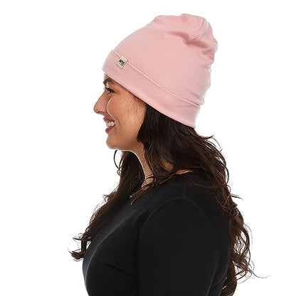 100% Merino Wool Cuff Beanie - Mens & Womens Warm Winter Hat - Watch Cap - Toque - Novelty Beanie - One Size Fits Most - color: Blush Pink