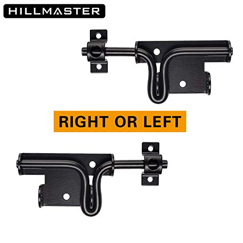 HILLMASTER Heavy Duty Slide Bolt Gate Latch with Padlock Hole, Sliding Bolt Gate Lock Door Latches Hardware for Wooden Fences Barn Doors, 2 Pack - size: 2 Pack