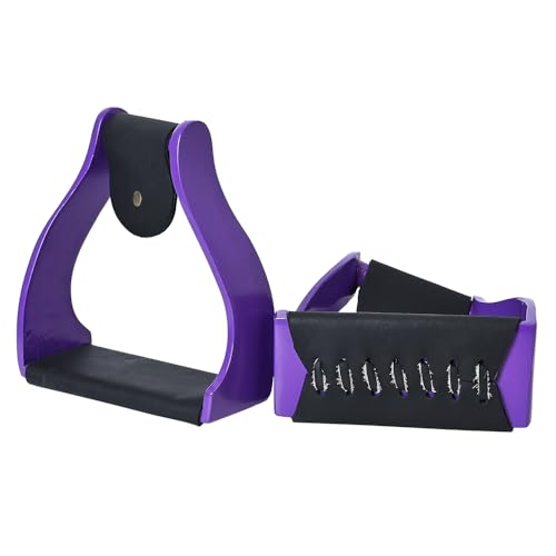 HILASON Aluminum Western Horse Stirrups 3 in Neck - color: Purple