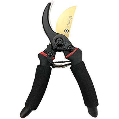gonicc 8" Professional Premium Bypass Titanium Pruning Shears(GPPS-1003) - color: Golden Titanium Bypass Pruning Shears