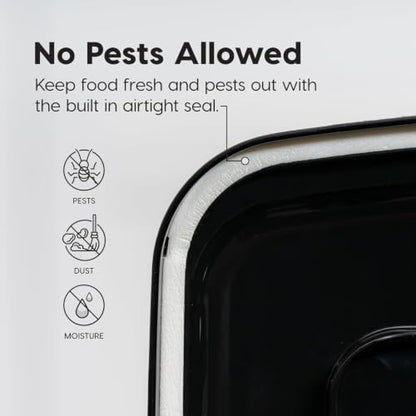 IRIS USA Dog Food Storage Container, Up to 58 lbs, Smoke Black, Made in USA - color: Smoke, size: 58 lbs