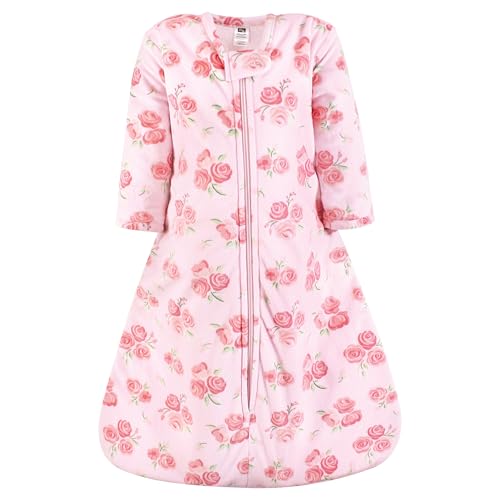 Hudson Baby Unisex Baby Long Sleeve Plush Faux Fur Sleeping Bag, Wearable Blanket - color: Blush Rose, size: 6-12 Months