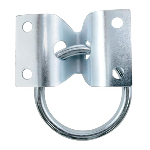 AYLIFU Hooks for Hanging Horse Trailer Accessories Silver with Screws 2-Inch for Wall-Mounted Ring Hook Equestrian Cross Strap Ring 1PCS