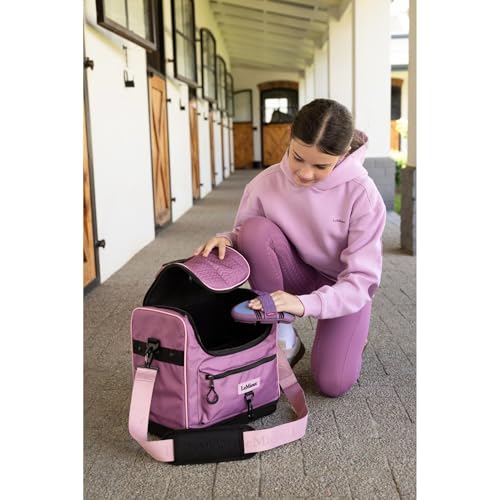 LeMieux Elite Pro Grooming Bag - Horse Grooming Bag - Strong Waterproof Denier Outer - Padded Adjustable Shoulder Strap - One Size - color: Mallow