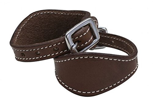 Leather Stirrup Hobbles - color: Dark Brown