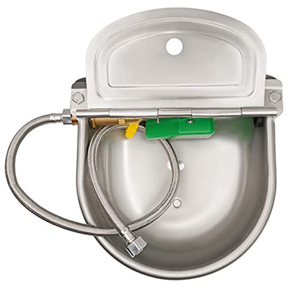 Automatic Dog Water Bowl with Brass Float Valve and Drain Hole