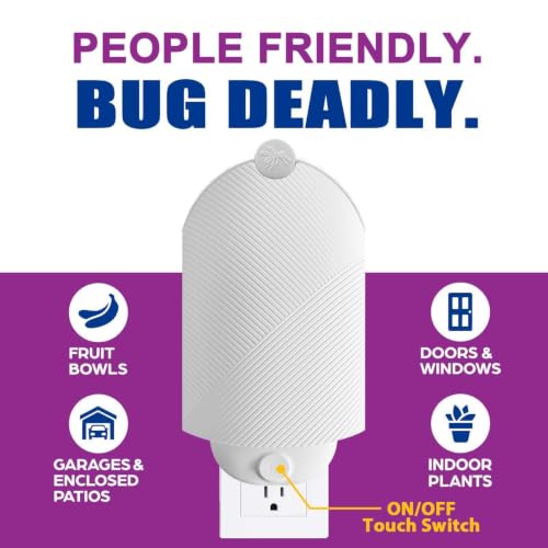Flying Insect Trap (3 Plug-in & 9 Cartridges Refill) Indoor Use, UV Light Bug Catcher for Fruit Flies, Gnats & Small Flying Pests - style: 3 Plug-in & 9 Refill