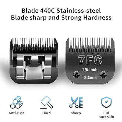Black Detachable Dog Blades Set Compatible with Andis/Oster A5 Grooming - color: Black, size: 3 PACK（3.2-9.5mm）