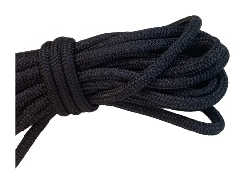 9/16" Yacht Braid Polyester, Made in USA, Navy, 50 ft | 10,000 lb tensile strength, premium double braid, good for horse making leads, reins, marine use - size: 50 ft