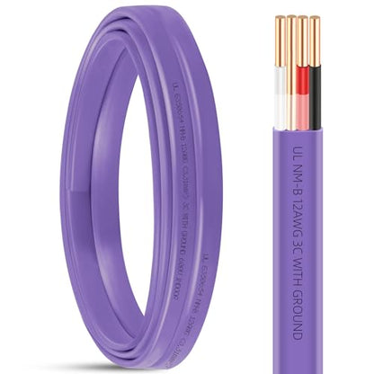 XMK 10FT NM-B 12/3 Wire with Ground,12 Gauge 3 Conductor Electrical Wire - size: 10ft, style: 12 AWG-3 Conductor w/ Ground