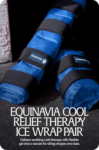 Equinavia Cool Relief Therapy Equine Ice Boots for Horses-Gel Cooling Wraps - color: Royal Blue - Pair