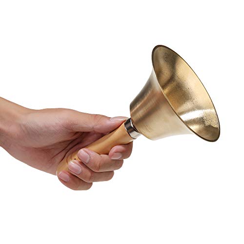 Super Loud Solid Brass Hand Call Bell - size: 3.15 inch