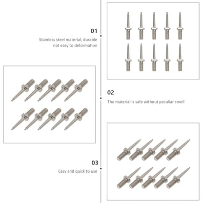 Ear Tag Needles 10 Pack 1.25 in Livestock Ear Tag Needle Replacement Pins for Cattle Pig Sheep Applicator Farm Ranch Handling Supplies