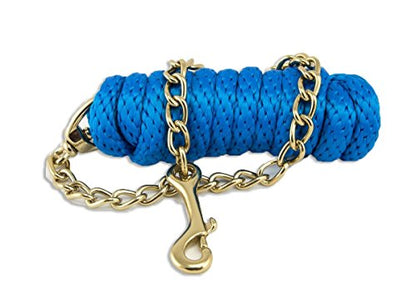 Basic Poly Lead Rope with Chain - color: Royal Blue