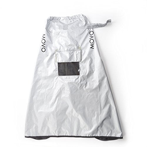 Movo CRC03 Extra-Long Camera Rain Coat Rain Cover for DSLR Cameras, Lens, and Tripod (Metallic Gray)