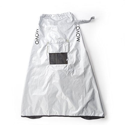 Movo CRC03 Extra-Long Camera Rain Coat Rain Cover for DSLR Cameras, Lens, and Tripod (Metallic Gray)