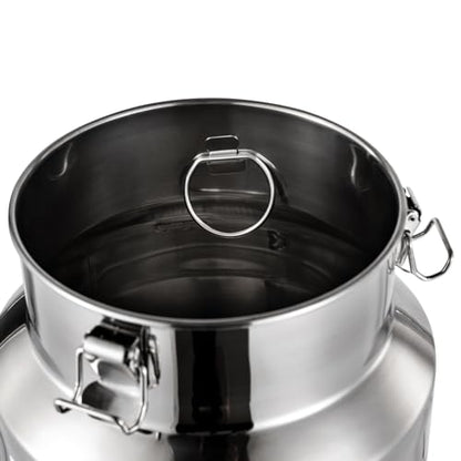 15L/3.96Gal Milk Can with Faucet, Stainless Steel Milk Can with Lid Milk Jug Milk Transport Container Wine Pail Bucket Bottle Stainless Steel Milk Bucket with Sealed Lid for Grain Wine Liquid