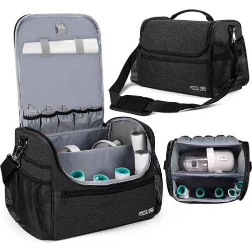 Pet Travel/Grooming Supplies Organizer Carry Bag - Compatible with Oneisall/Neabot Dog Grooming Vacuum, Large Capacity - Bag Only (Black) - color: Black