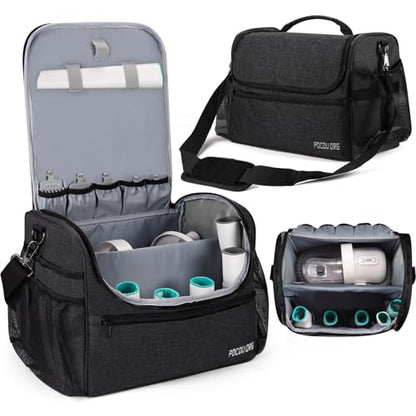 Pet Travel/Grooming Supplies Organizer Carry Bag - Compatible with Oneisall/Neabot Dog Grooming Vacuum, Large Capacity - Bag Only (Black) - color: Black