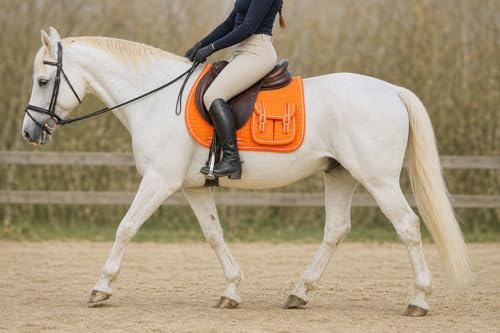 CHALLENGER Horse Quilted English Saddle PAD Pockets Half Faux Fur Padded Australian 7274