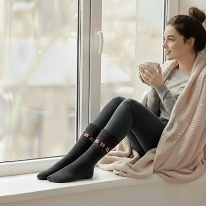 NinetoFiveLife Merino Wool Socks For Women Warm Winter Thick Socks 4 Pairs