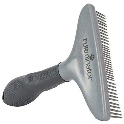 FURminator Grooming Rake Tool for Dogs & Cats With Thick Coats
