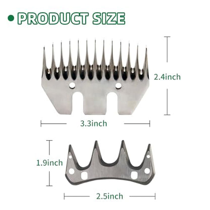 Sheep Shears Blades Straight 13-Tooth Wool Shearing Comb and Cutter