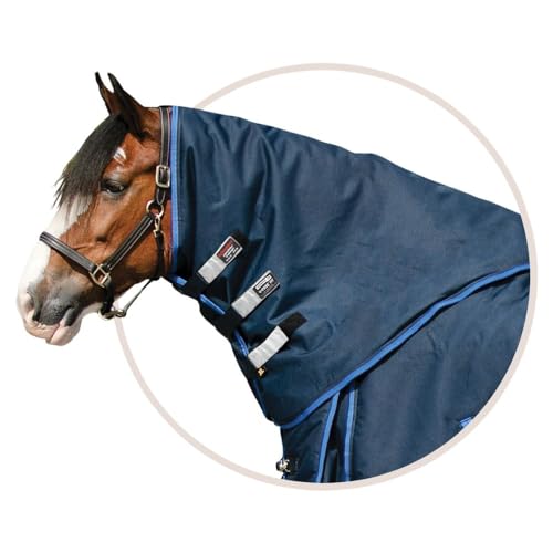 Challenger II V-Free Wither Relief Adjusta-Fit 220g Medium Weight Draft Turnout Blanket Neck Cover | Designed for Draft Horses | Waterproof