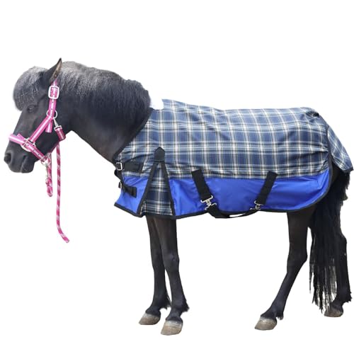 LEAFOREST 600D Pony Miniature Horse Rain Sheet Turnout Blanket No Fill - size: 48IN
