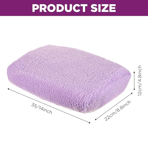 Breling Knee Scooter Pad Cover Faux Sheepskin Scooter Seat Cushion Memory Foam Knee Scooter Cushion Soft Plush Walker Seat Cover Universal for Comfort During Injury(Purple) - color: Purple