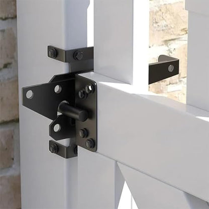 Heavy Duty Self Lock Double Fence Gate Latch for Outdoor Wooden and PVC Gate Locks Gate Hardware