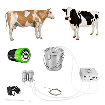3L Cow Electric Rechargeable & Portable Battery Powered Milking Machine - color: Cow, size: 3LBattery