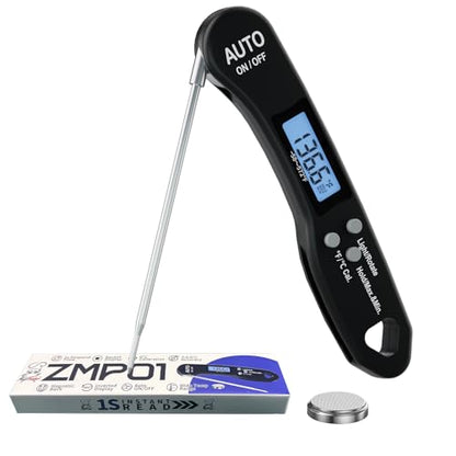 Foldable Instant Read Digital Meat Thermometer for Cooking, ±1°F Accuracy