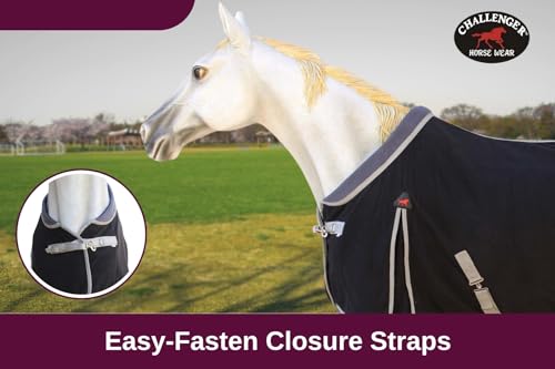 68" Horse Sheet Polar Fleece Cooler Exercise Blanket Wicks Moisture 43F03 - color: Black, size: 68 inches