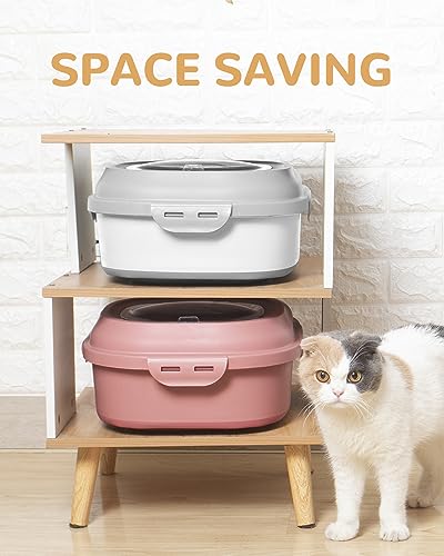 30-35 Lbs Dog Food Storage Container Collapsible Dog Food Container - color: Light Grey
