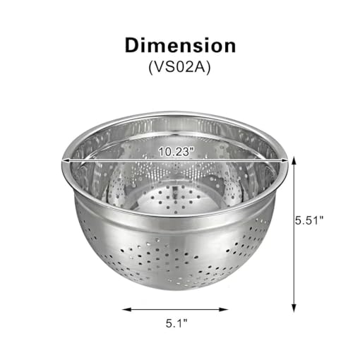 Stainless Steel Colander Mesh Metal Strainer Pasta Rice 5-Quart Strainer Dishwasher Safe