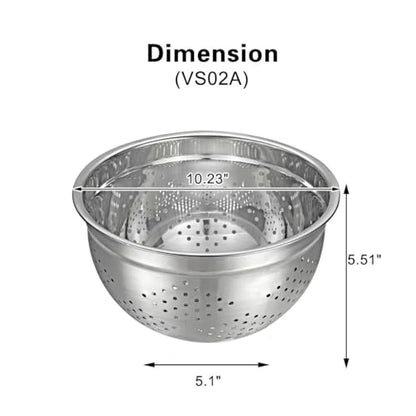 Stainless Steel Colander Mesh Metal Strainer Pasta Rice 5-Quart Strainer Dishwasher Safe