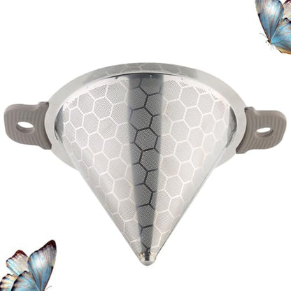MAGICLULU Stainless Steel Tea Filter Net Single-Layer Fine Tea Strainer for Water and Milk Buckets Funnel Filter for Brewing and Party Use