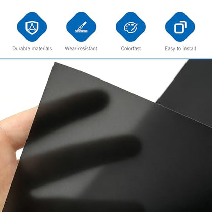 Car Windshield Tint Strip, 7.87" x 59" Matte Black Windshield Banner Sticker, Anti-Glare Sunproof Exterior Windscreen Protective Film, Cuttable to Fit Most Vehicles (Black #B) - color: Black #B