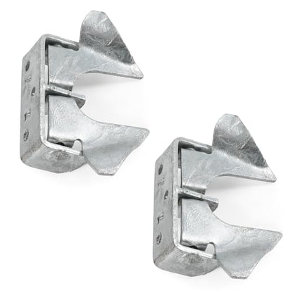 2 Pack Wall Mount Butterfly Latch 1-3/8" to 1-5/8",Gate Fork Lock with Padlock Hole,Chain Link Fence Parts, Gate Fork Latch,Chain Fence Gate Latching Hardware,Galvanized Steel (Silver - 2 pcs) - color: Silver - 2 pcs
