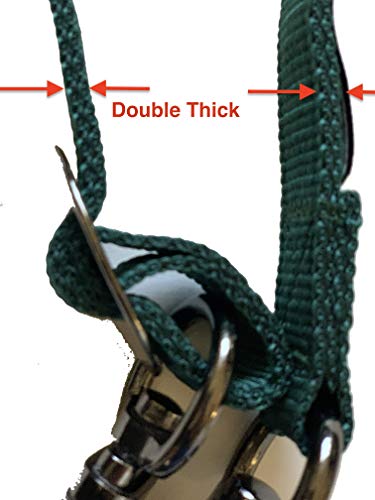 Majestic Ally Pack of 2, Double Thick Trailer Tie for Horse Haulage, with Adjustable Buckle, Panic Snap and Bull Snap – 1 Inch by 36 Inch (Black) - color: Black
